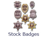 Stock security and fire badges